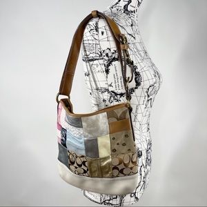 Coach Signature Line Shoulder Bag